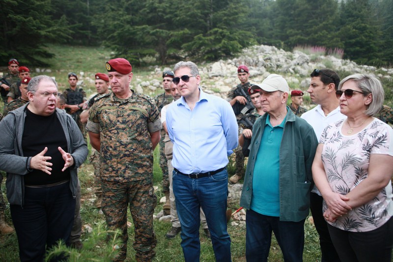 Cedar tree in memory of the Lebanese Commandos Regiment founder